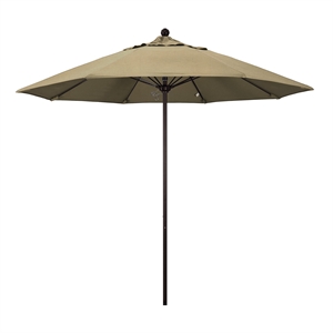 California Umbrella Venture 9' Bronze Market Umbrella in Heather