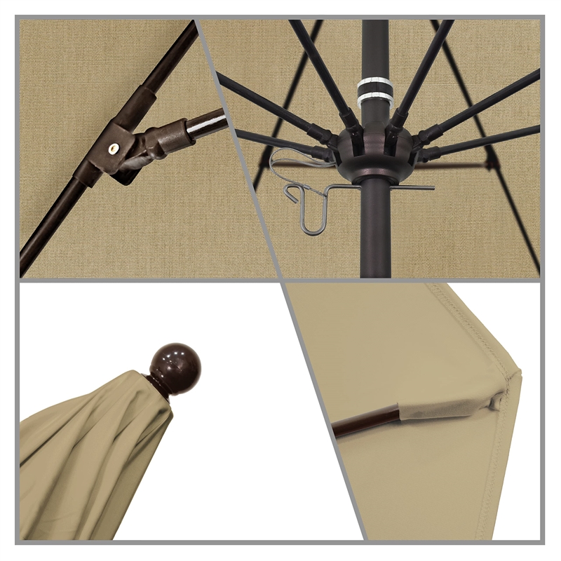 California Umbrella Venture 9' Bronze Market Umbrella in Heather