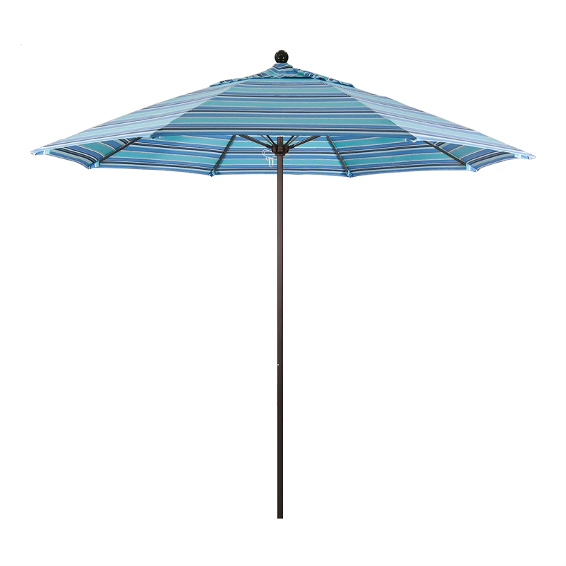 California Umbrella Venture 9' Bronze Market Umbrella in Dolce Oasis