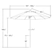 California Umbrella Venture 9' Bronze Market Umbrella in Dolce Oasis