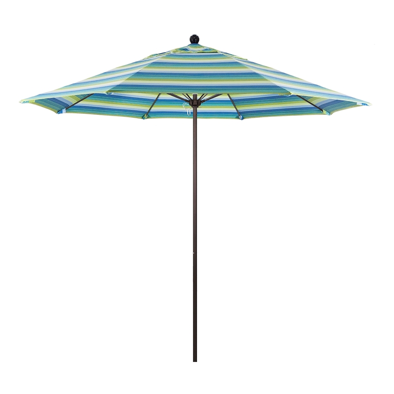 California Umbrella Venture 9' Bronze Market Umbrella in Seaside