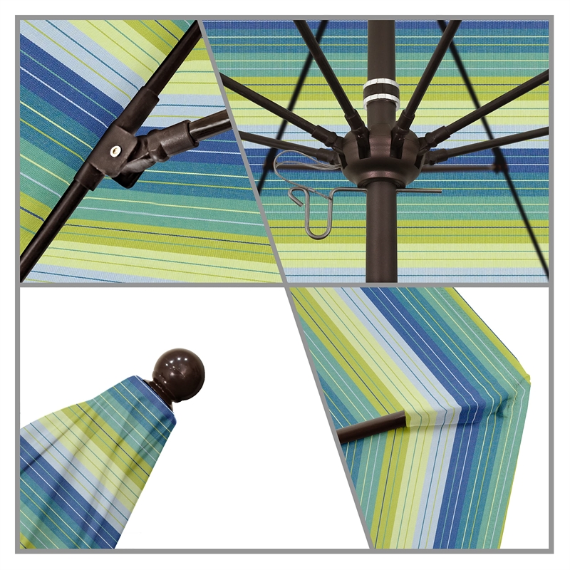 California Umbrella Venture 9' Bronze Market Umbrella in Seaside