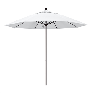 California Umbrella Venture 9' Bronze Market Umbrella in White