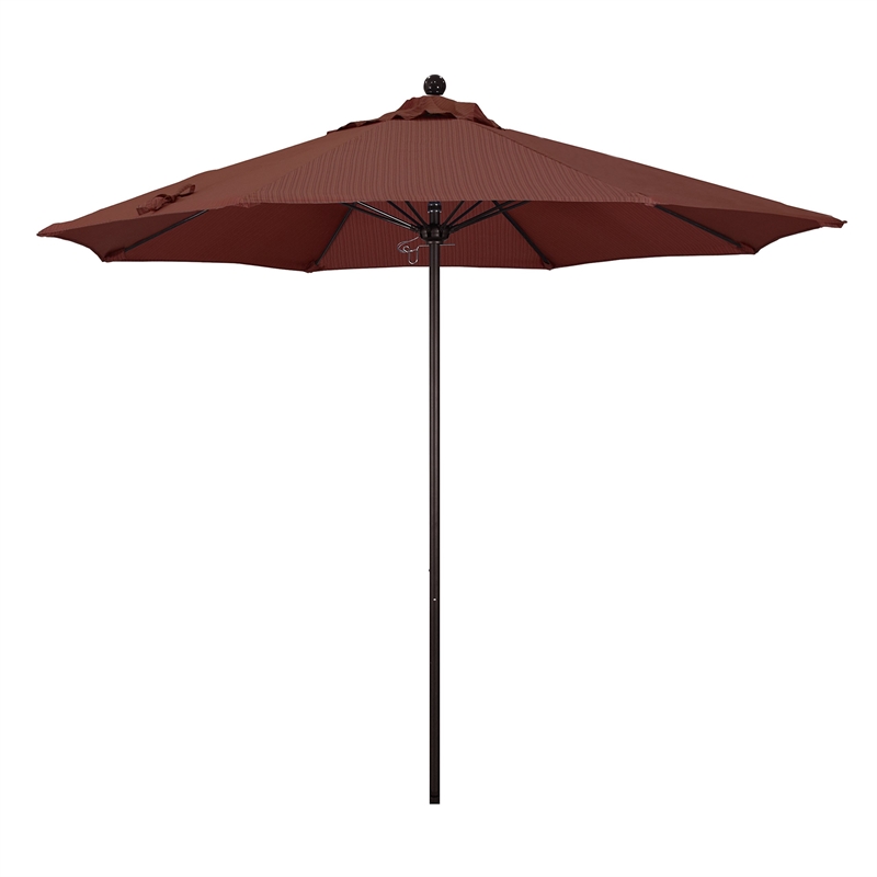 California Umbrella Venture 9' Bronze Market Umbrella in Adobe