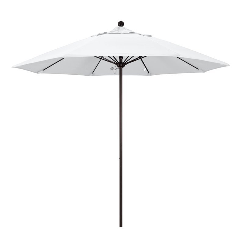 California Umbrella Venture 9' Bronze Market Umbrella in Natural
