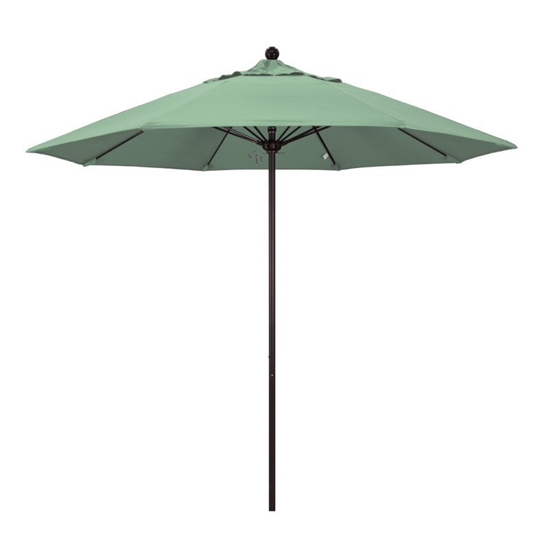 California Umbrella Venture 9' Bronze Market Umbrella in Spa