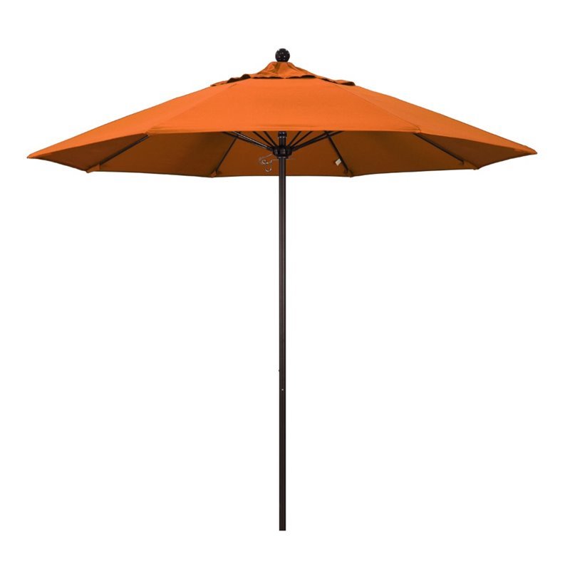 California Umbrella Venture 9' Bronze Market Umbrella in Tuscan