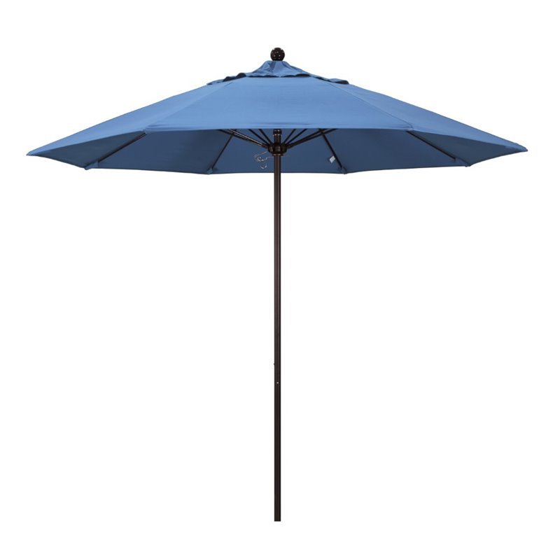 California Umbrella Venture 9' Bronze Market Umbrella in Capri