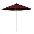 California Umbrella Venture 9' Bronze Market Umbrella in Burgundy