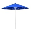 California Umbrella Venture 9' White Market Umbrella in Blue