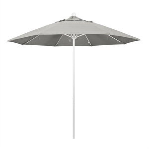 California Umbrella Venture 9' White Market Umbrella in Granite