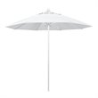California Umbrella Venture 9' White Market Umbrella in Natural