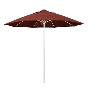 california umbrella venture 9' white market umbrella in henna