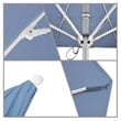 California Umbrella Venture 9' White Market Umbrella in Air Blue