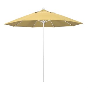 California Umbrella Venture 9' White Market Umbrella in Wheat