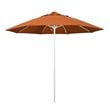 California Umbrella Venture 9' White Market Umbrella in Tuscan