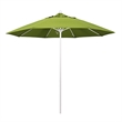 California Umbrella Venture 9' White Market Umbrella in Macaw