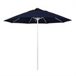 California Umbrella Venture 9' White Market Umbrella in Navy