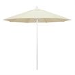 California Umbrella Venture 9' White Market Umbrella in Canvas