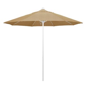 California Umbrella Venture 9' White Market Umbrella in Linen
