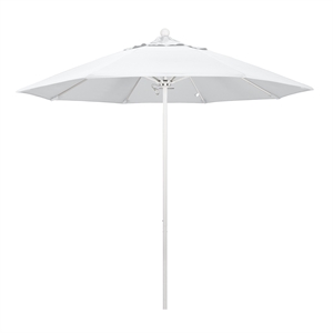 California Umbrella Venture 9' White Market Umbrella in White