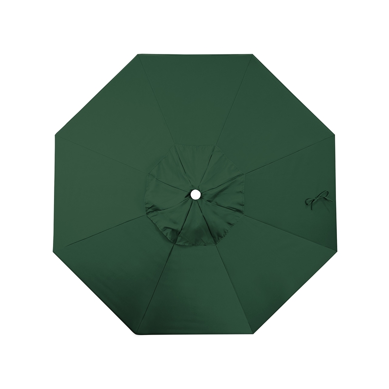 California Umbrella Venture 9' White Market Umbrella in Green