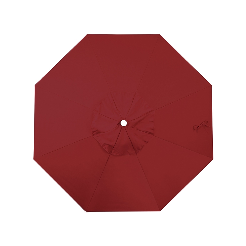 California Umbrella Venture 9' White Market Umbrella in Red