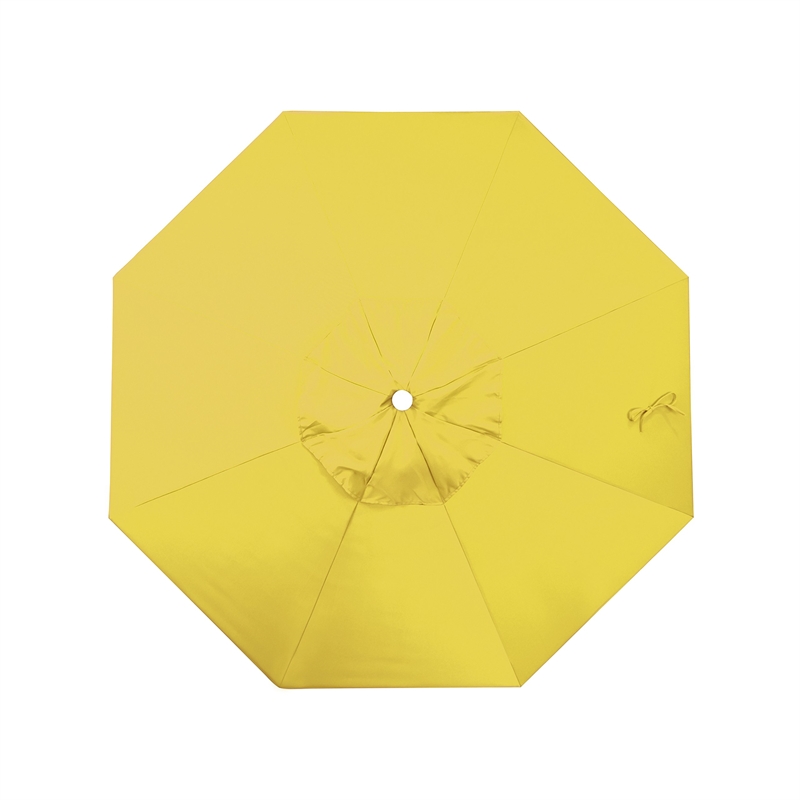 California Umbrella Venture 9' White Market Umbrella in Lemon
