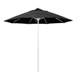 California Umbrella Venture 9' White Market Umbrella in Black