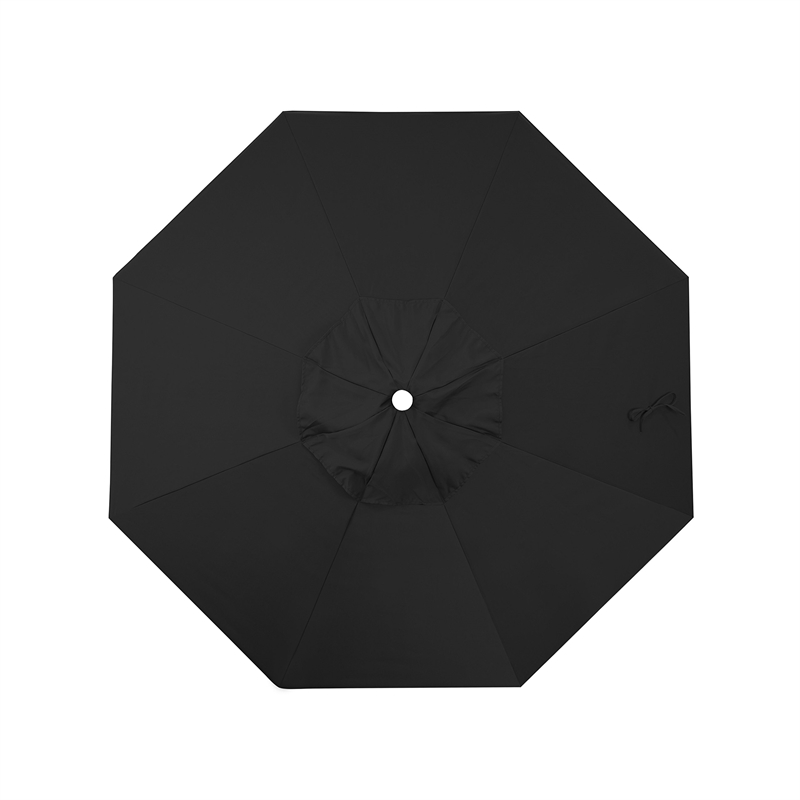 California Umbrella Venture 9' White Market Umbrella in Black