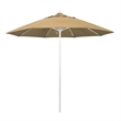 California Umbrella Venture 9' White Market Umbrella in Champagne