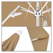 California Umbrella Venture 9' White Market Umbrella in Champagne