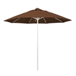 California Umbrella Venture 9' White Market Umbrella in Teak