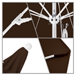 California Umbrella Venture 9' White Market Umbrella in Teak
