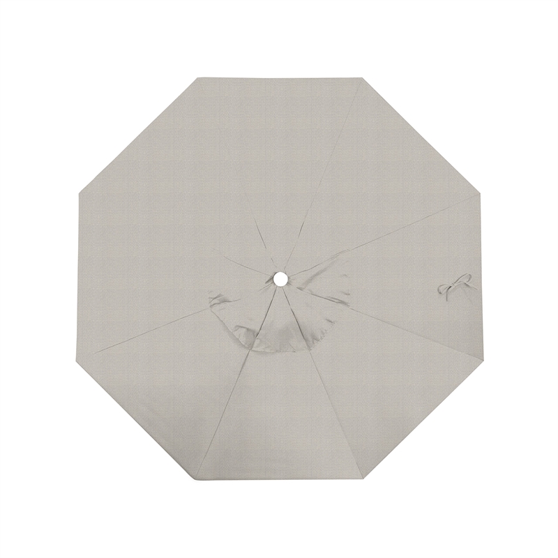 California Umbrella Venture 9' White Market Umbrella in Granite