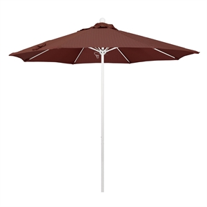 California Umbrella Venture 9' White Market Umbrella in Adobe