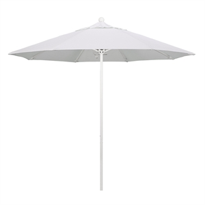 California Umbrella Venture 9' White Market Umbrella in Natural