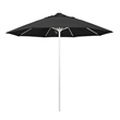 California Umbrella Venture 9' White Market Umbrella in Black