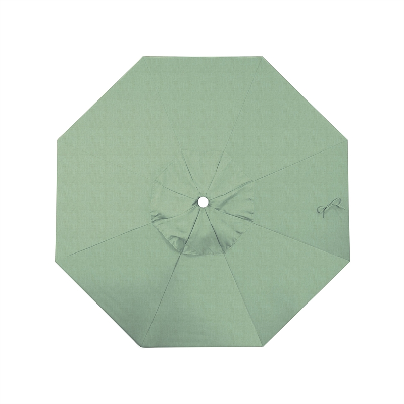 California Umbrella Venture 9' White Market Umbrella in Spa