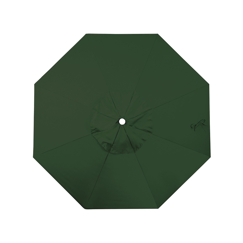 California Umbrella Venture 9' White Market Umbrella in Green