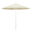 California Umbrella Venture 9' White Market Umbrella in Canvas