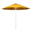California Umbrella Venture 9' White Market Umbrella in Yellow