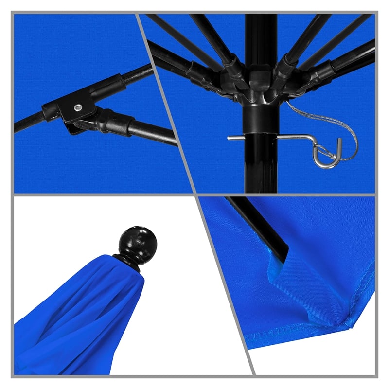 California Umbrella Oceanside 7.5' Black Market Umbrella in Royal Blue