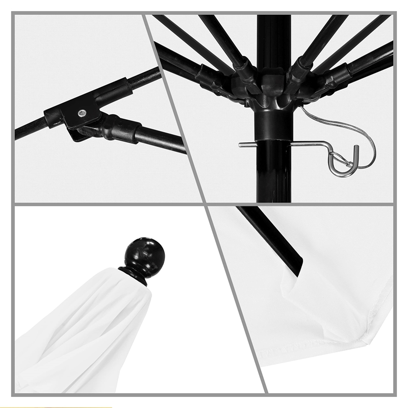 California Umbrella Oceanside 7.5' Black Market Umbrella in White