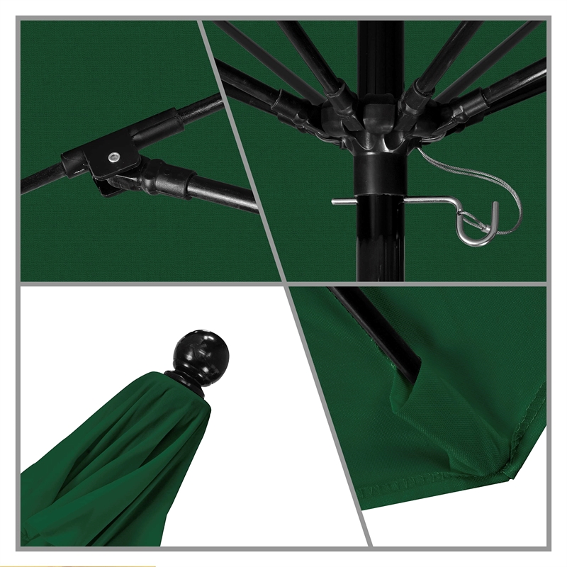 California Umbrella Oceanside 7.5' Black Market Umbrella in Green