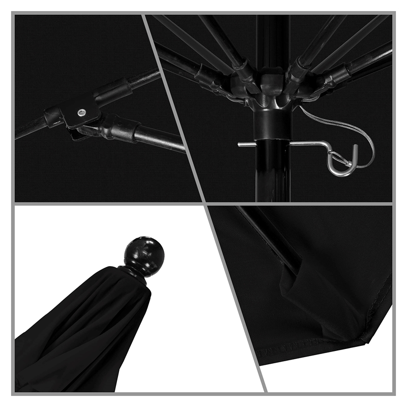 California Umbrella Oceanside 7.5' Black Market Umbrella in Navy Blue