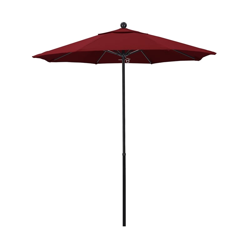California Umbrella Oceanside 7.5' Black Market Umbrella in Red