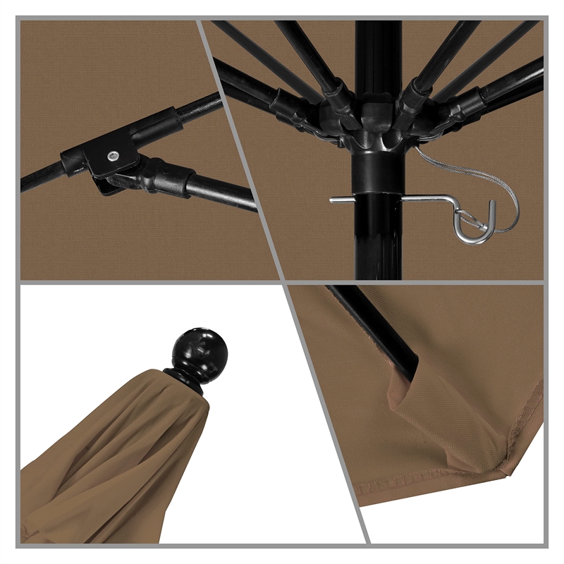 California Umbrella Oceanside 7.5' Black Market Umbrella in Sesame