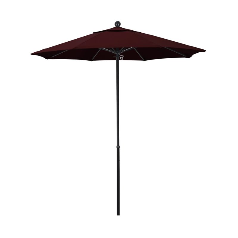 California Umbrella Oceanside 7.5' Black Market Umbrella in Burgundy
