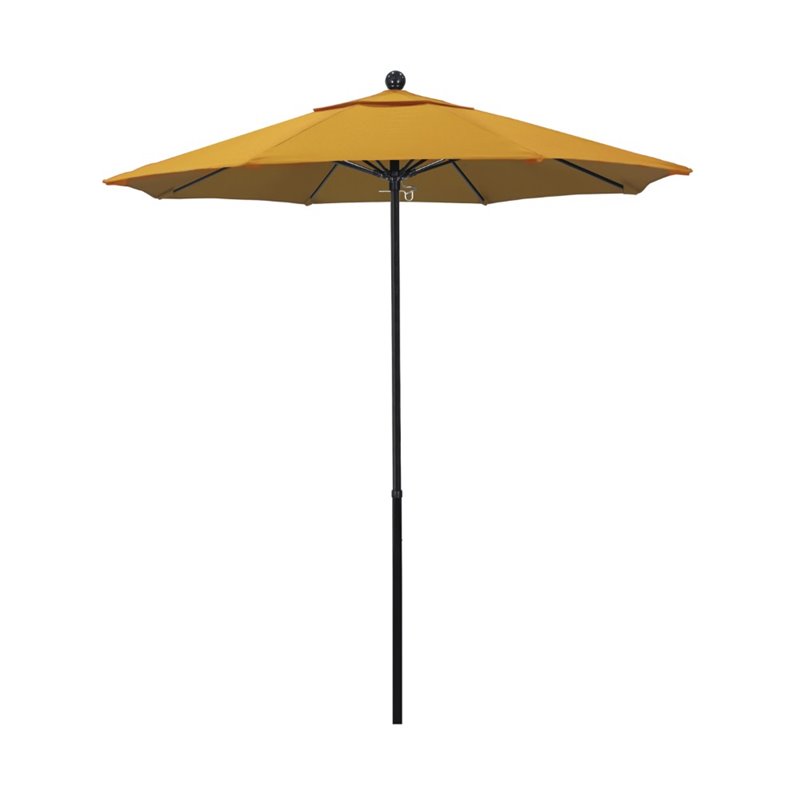 California Umbrella Oceanside 7.5' Black Market Umbrella in Yellow